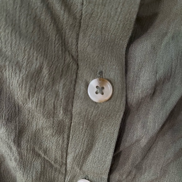 Torrid Green Buttoned Ruffled Blouse - Picture 5 of 7